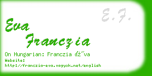 eva franczia business card